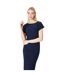 Womens/ladies jersey ruched side midi dress navy Principles