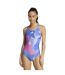 Maillot De Bain 1 Pièce Femme Bleu Blanc Tie-dye Adidas-1