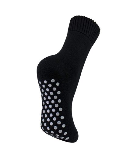 Ladies Extra Wide Winter Bed Socks with Grips | Non Slip Thermal Sleep Socks