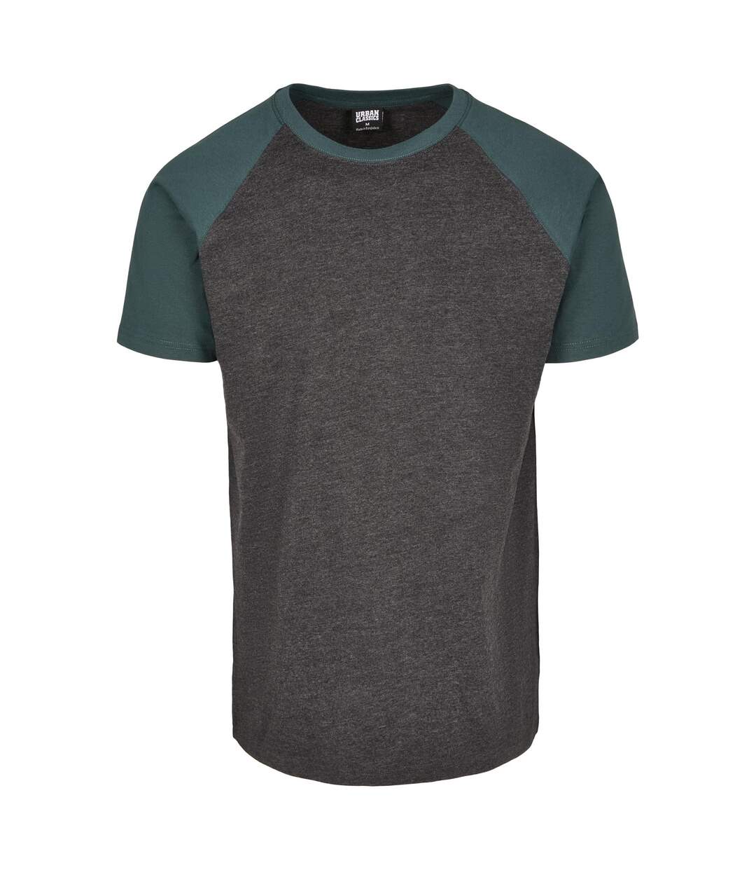 T-shirt Manches Raglan Motif/style Contrasté Homme Charbon Vert Bouteille Urban Classics-1