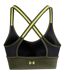 Womens/ladies Compression Sports Bra Black Yellow Under Armour-3