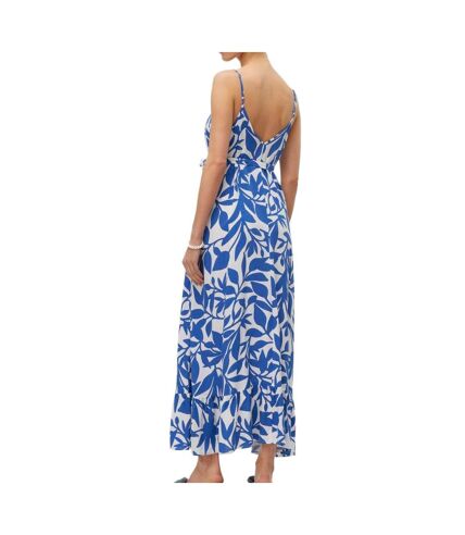 Robe Blanc/Bleu à Motifs Femme Vero Moda Easy Joy - L