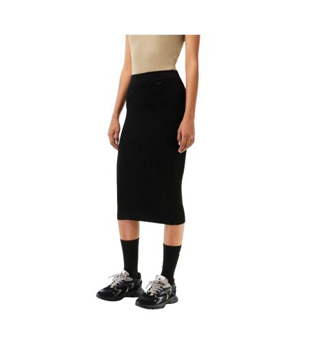 Jupe droite femme noir Lacoste