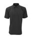 UCC 50/50 Mens Plain Piqué Short Sleeve Polo Shirt (Black)