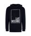 Sweat À Capuche Motif/style Logo Rectangulaire Femme Bleu Marine Foncé Blanc Love Moschino-1