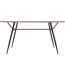 Table à manger en bois et métal 6 personnes ROXAS - Beige et noir-4