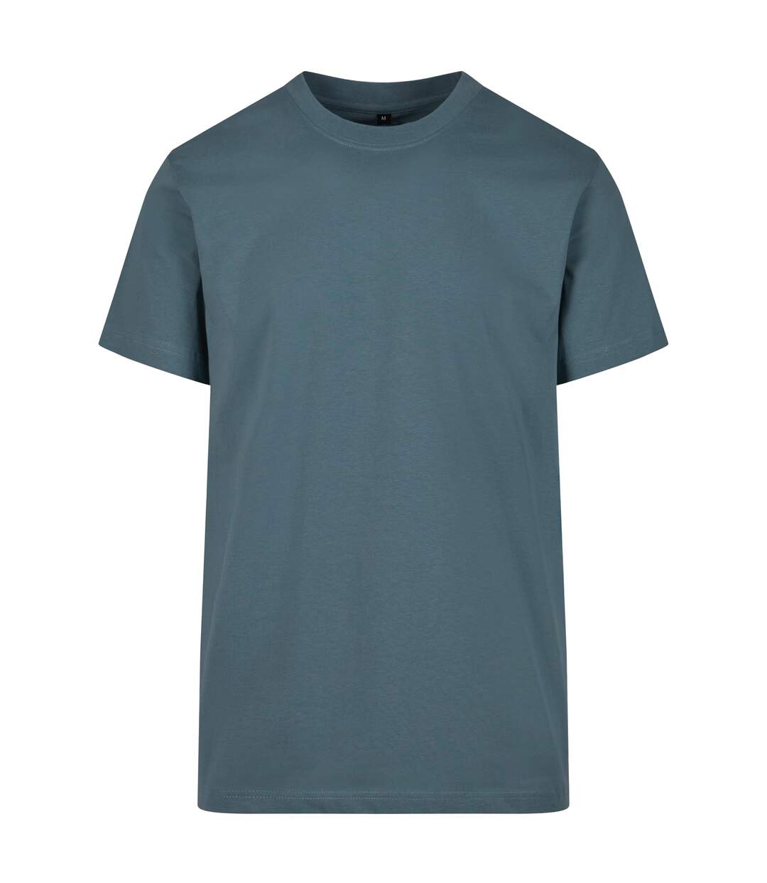 T-shirt À Col Rond Pour Hommes Bleu Poussiéreux Build Your Brand-1