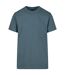 T-shirt À Col Rond Pour Hommes Bleu Poussiéreux Build Your Brand-1