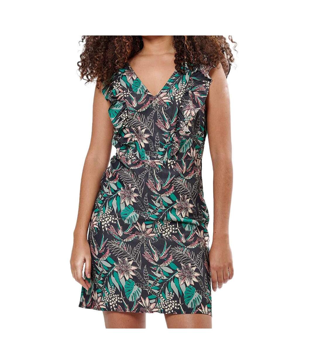 Robe Noire à Motifs Femme Kaporal Ganja - M-1