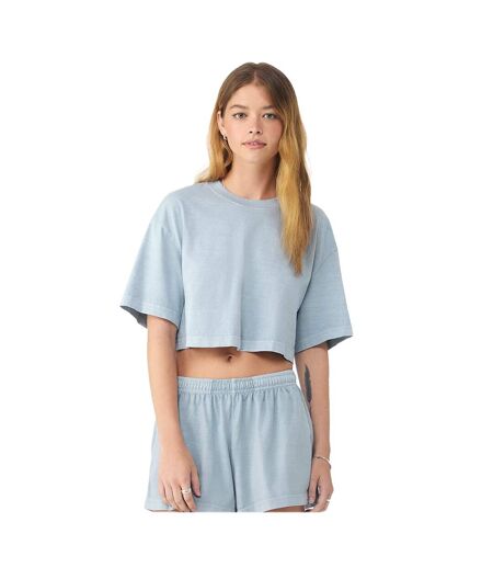 T-shirt Court Femme Bleu Clair Bella + Canvas