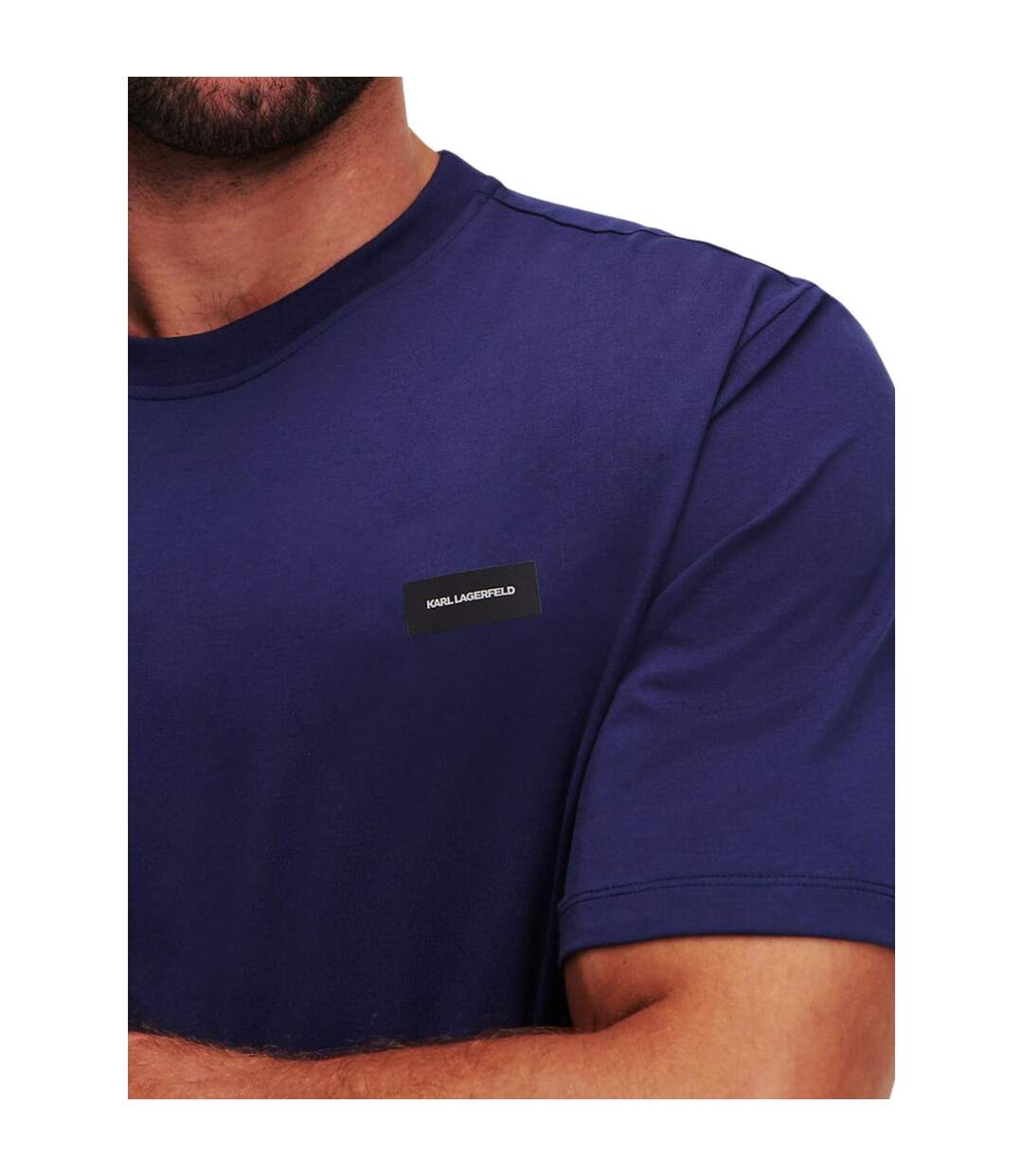 Mens Organic Cotton Relaxed Fit T-shirt Patriot Blue Karl Lagerfeld-4