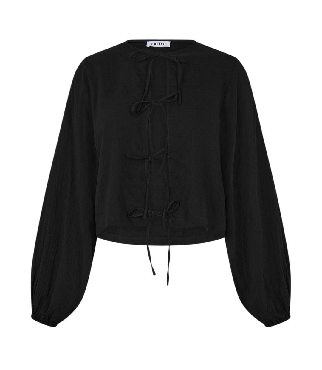 Haut Motif/style Détail À Nouer Lisanne Femme Noir Edited-2