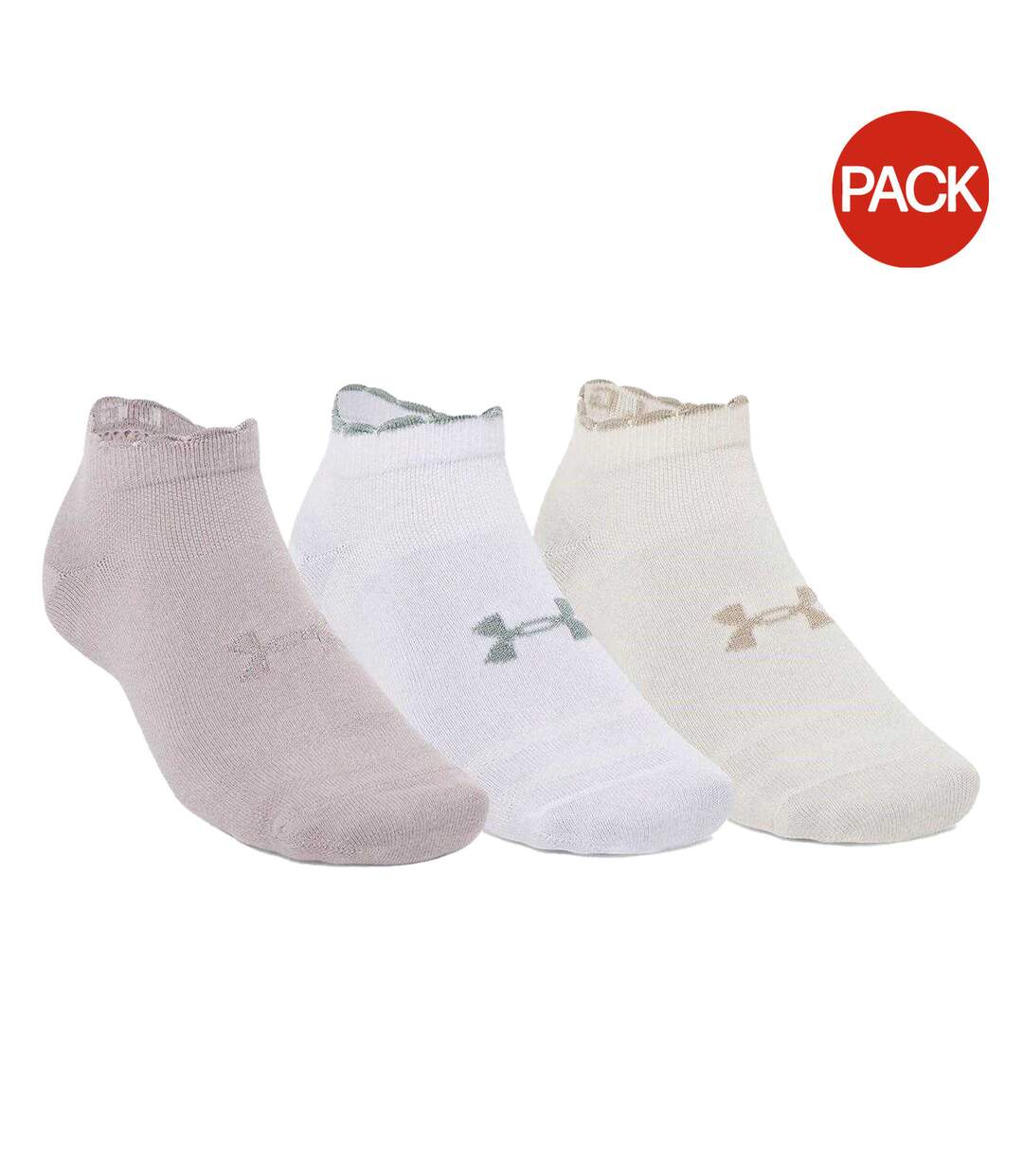 Pack Of 3  Unisex Adult Trainer Socks  Grey Under Armour-1