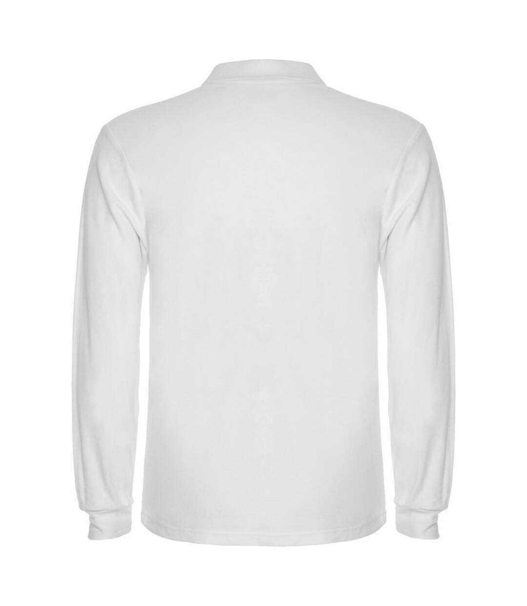 Mens Estrella Long-sleeved Polo Shirt White Roly-2