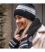 Bonnet Femme Thermique Tricot avec Petit Pompon-3