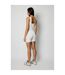 Combishort Sans Manches Femme Blanc Honeyz-3