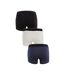 Lot x3 boxers noir/gris/marine homme kaporal quadmh-2