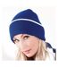 Beechfield Unisex Knitted Winter Beanie Hat (Bright Royal/White) - UTRW251-2
