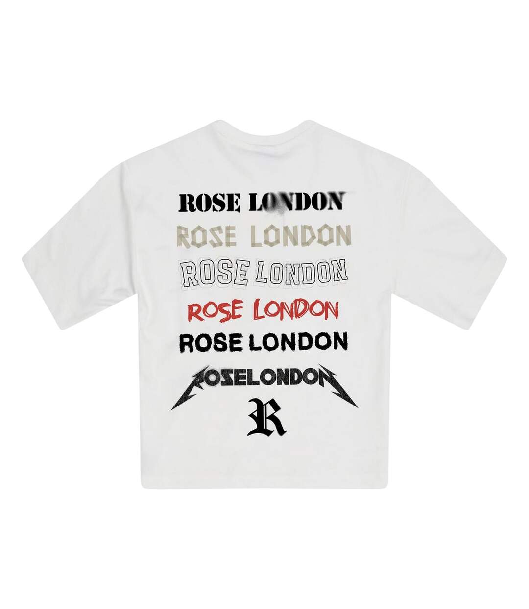 T-shirt Motif/style Imprimé Au Dos Homme Blanc Cassé Rose London-2