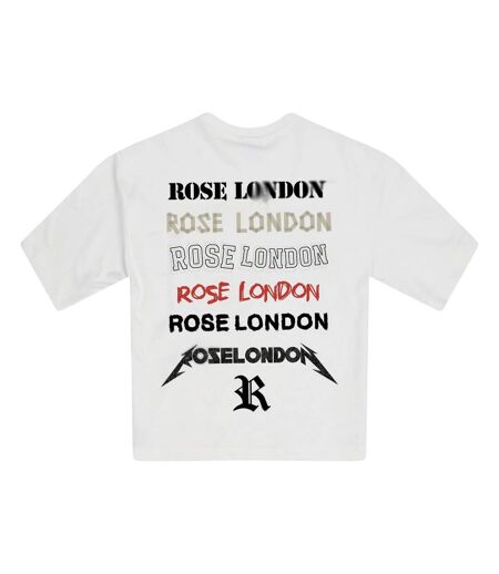 T-shirt Motif/style Imprimé Au Dos Homme Blanc Cassé Rose London
