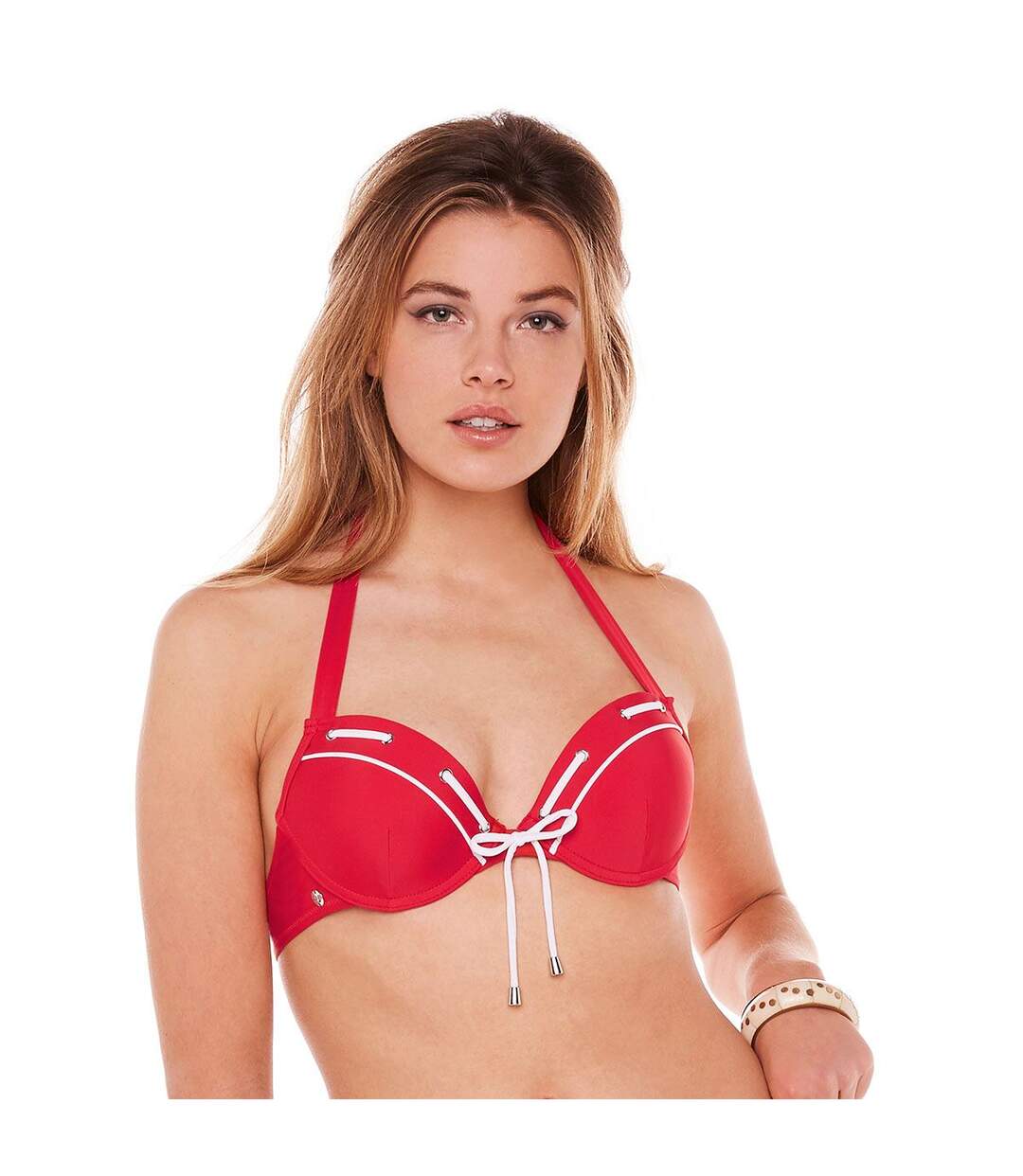 Haut de maillot push-up rouge Horizon-2