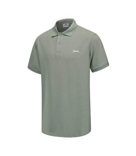 Polo Motif/style Logo Brodé Homme Vert Pâle Slazenger