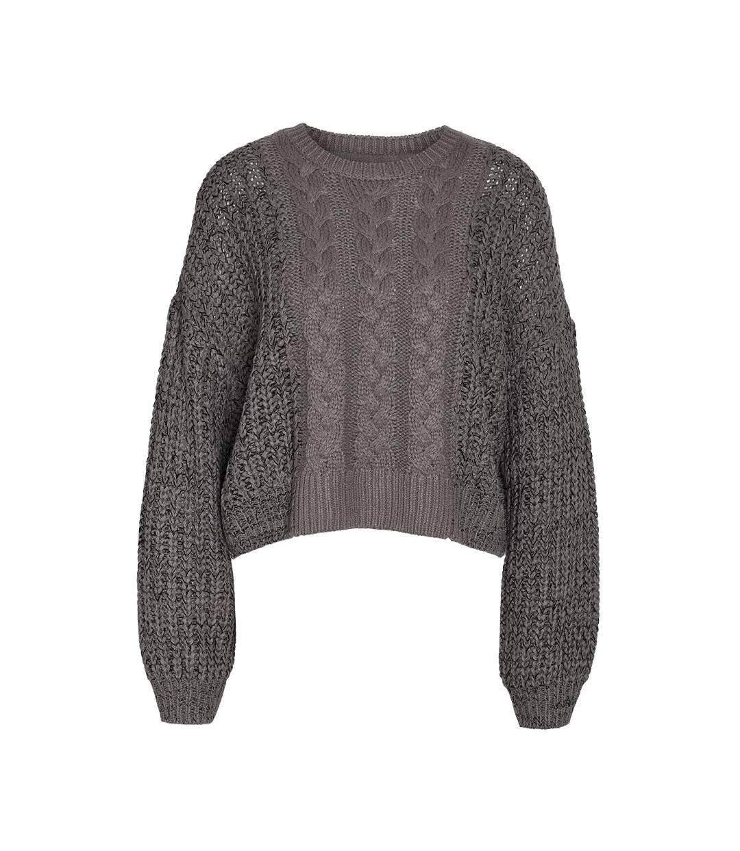 Pull en Maille Gris Femme Noisy May Cable - XL-1