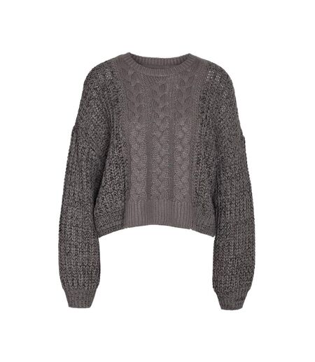 Pull en Maille Gris Femme Noisy May Cable - L