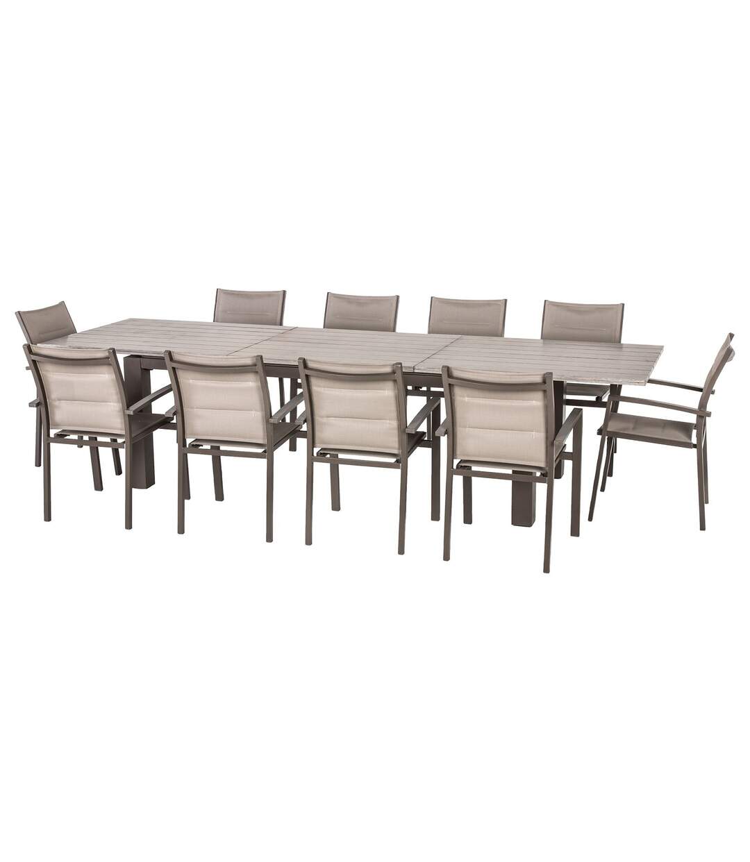 Table de jardin extensible 10 Personnes Héraklion - L. 220/320 cm - Gris tonka-5