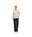 Womens/ladies Bella Scoop Neck Regular T-shirt Snow White Vero Moda-4