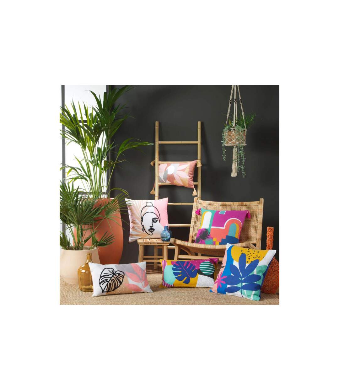 Coussin Déco Senorita 45x45cm Multicolore-4