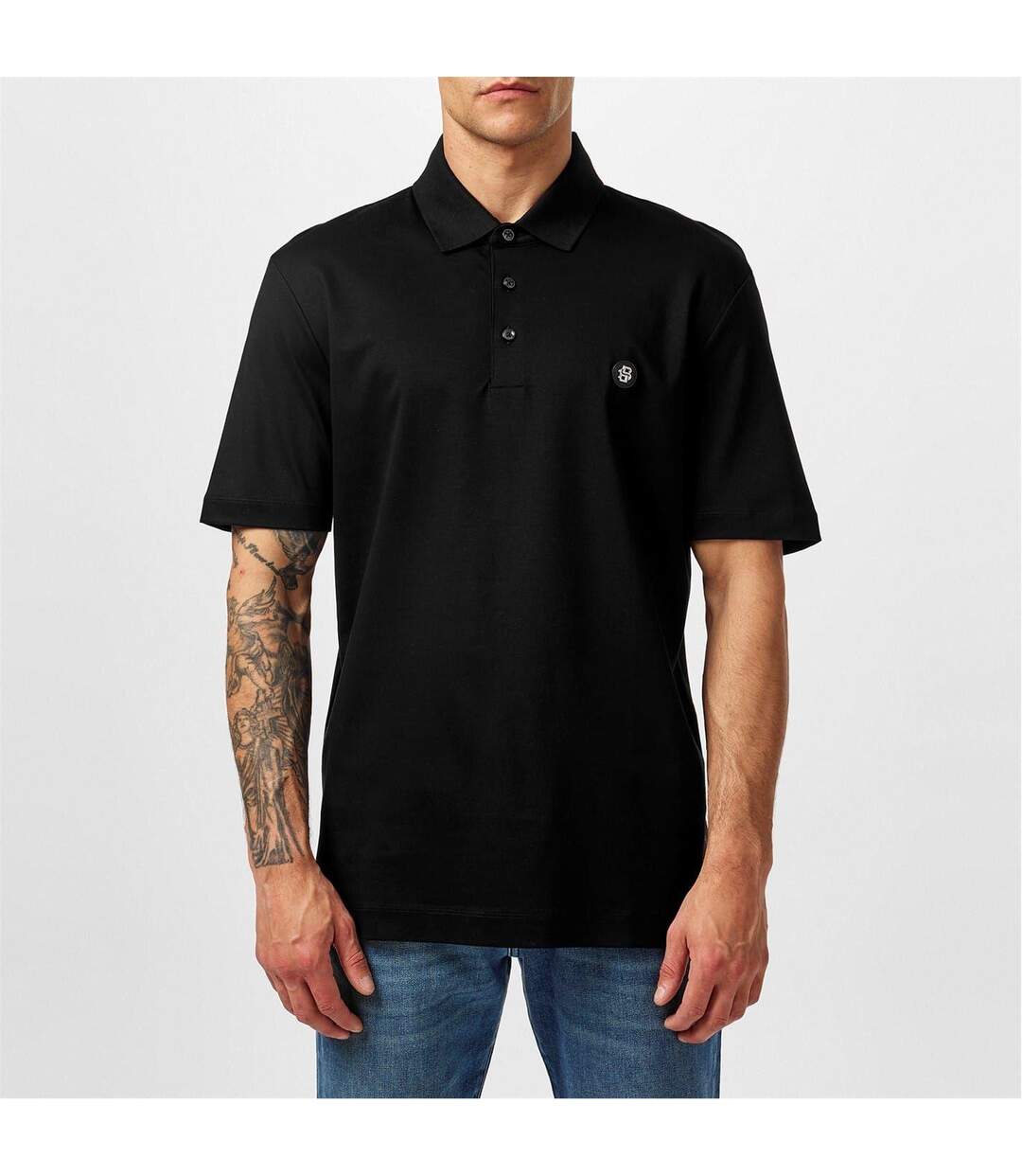 Polo Motif/style Monogramme Cparris Homme Noir Boss-1