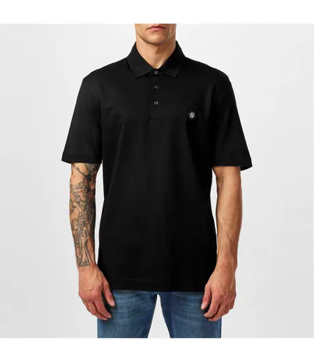 Polo Motif/style Monogramme Cparris Homme Noir Boss