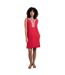 Womens/ladies anaya embroidered jersey shift dress crimson Weird Fish-3