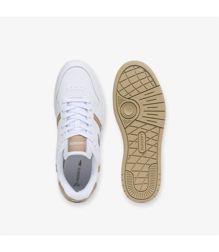 Baskets T-clip Homme Blanc Marron Lacoste
