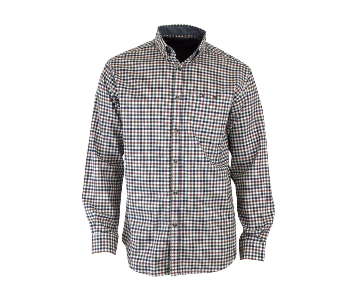 Chemise à carreaux manches longues en Coton gratté CH2008A-1