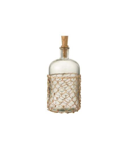 Bouteille Design Tricot 32cm Transparent & Naturel