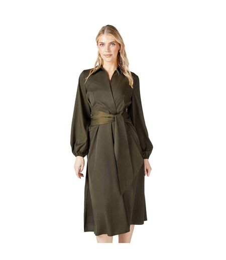 Robe chemisier femme vert kaki Principles