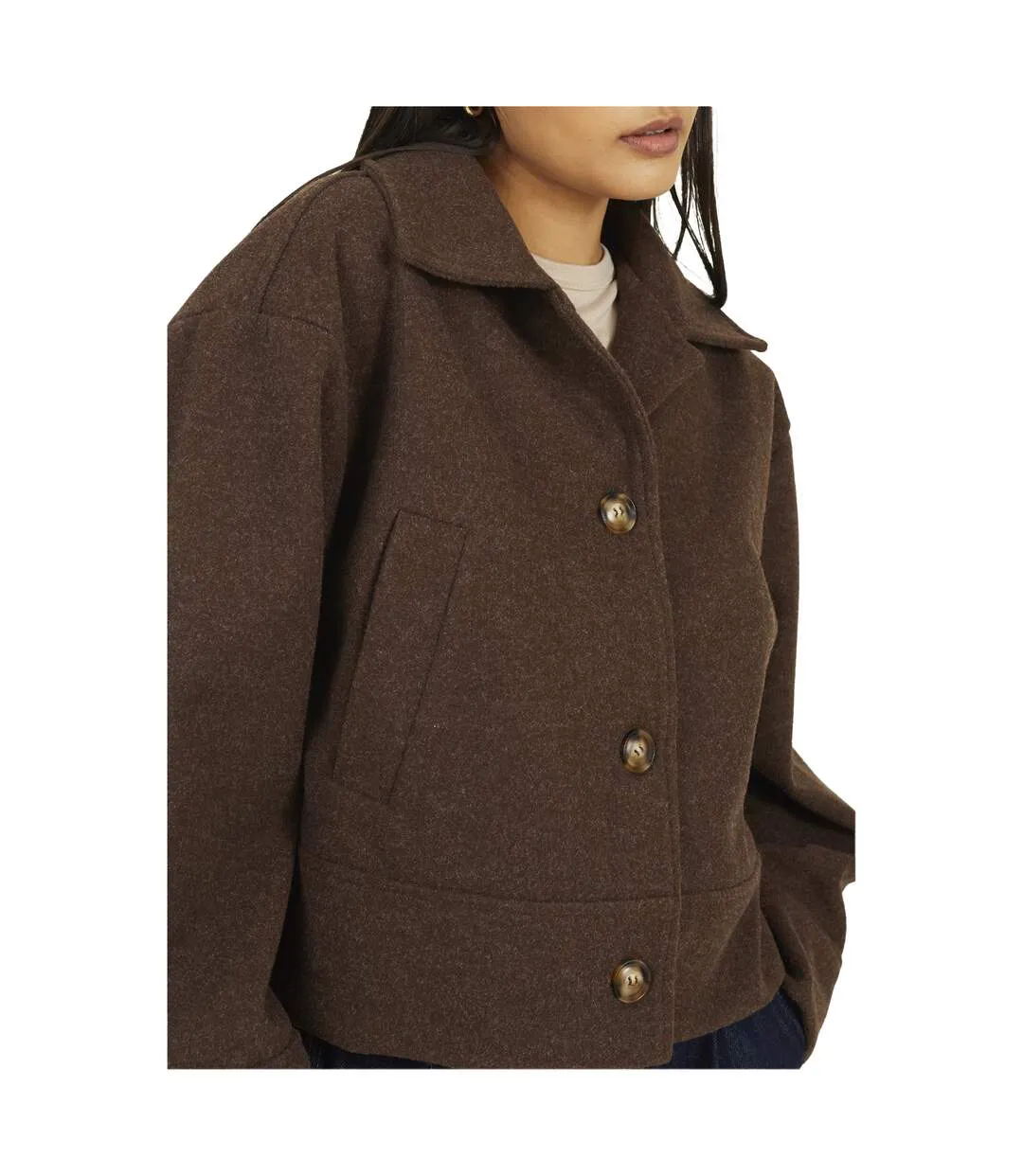 Veste Femme Marron Chiné Brave Soul-4