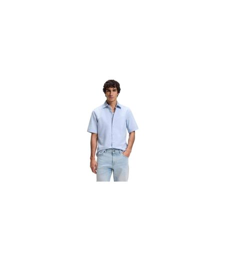 Mens Rash 2 Regular Shirt Open Blue Boss