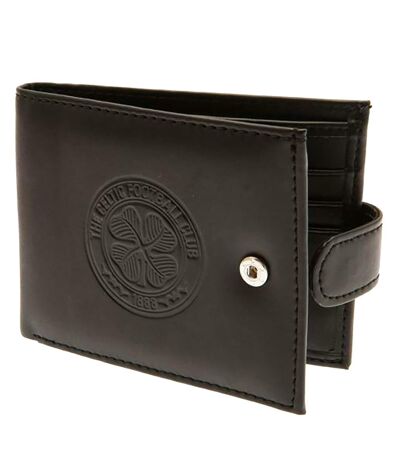 Celtic FC Mens Official RFID Embossed Leather Wallet (Black) (One Size)