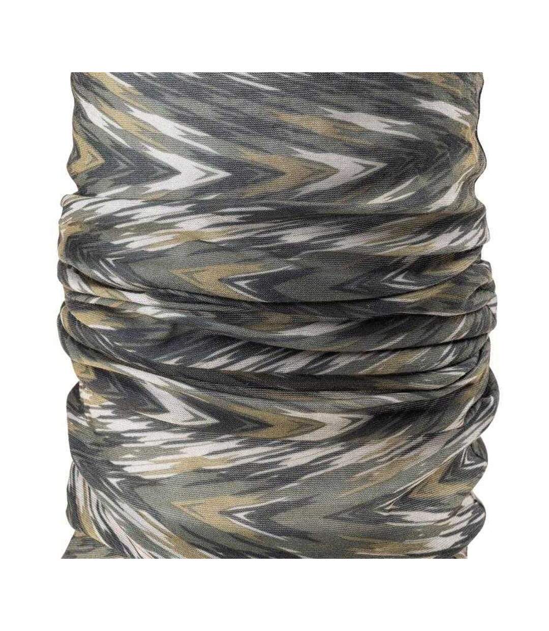Cache-cou Motif/style Ikat Taille Unique Noir Gris Magnum-2