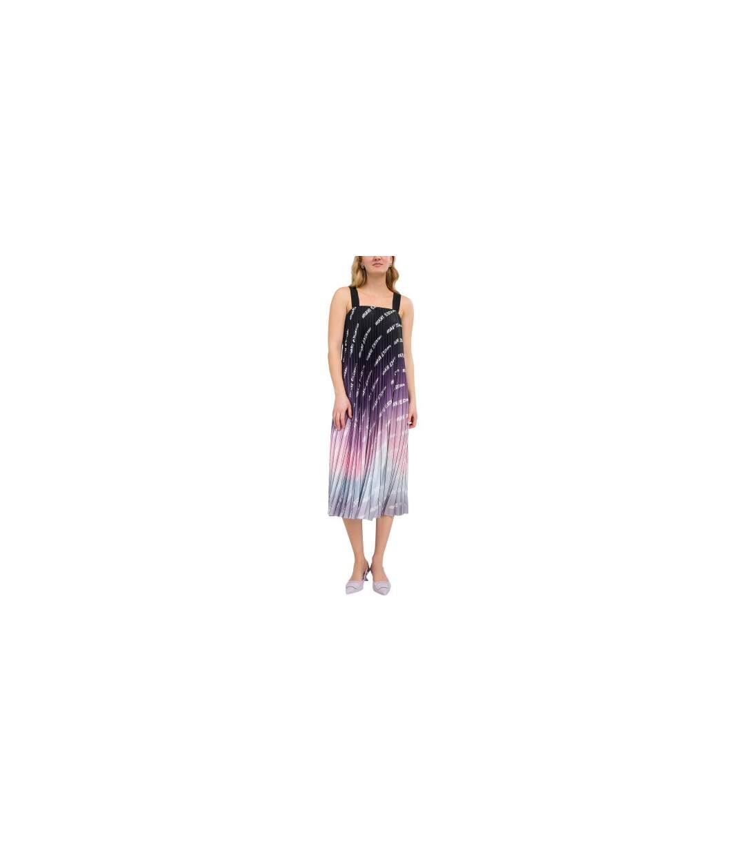 Womens/ladies Ombre Plisse Mini Dress Multicoloured Armani Exchange-1