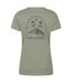 Womens/ladies lake district sunset t-shirt khaki green Mountain Warehouse-2