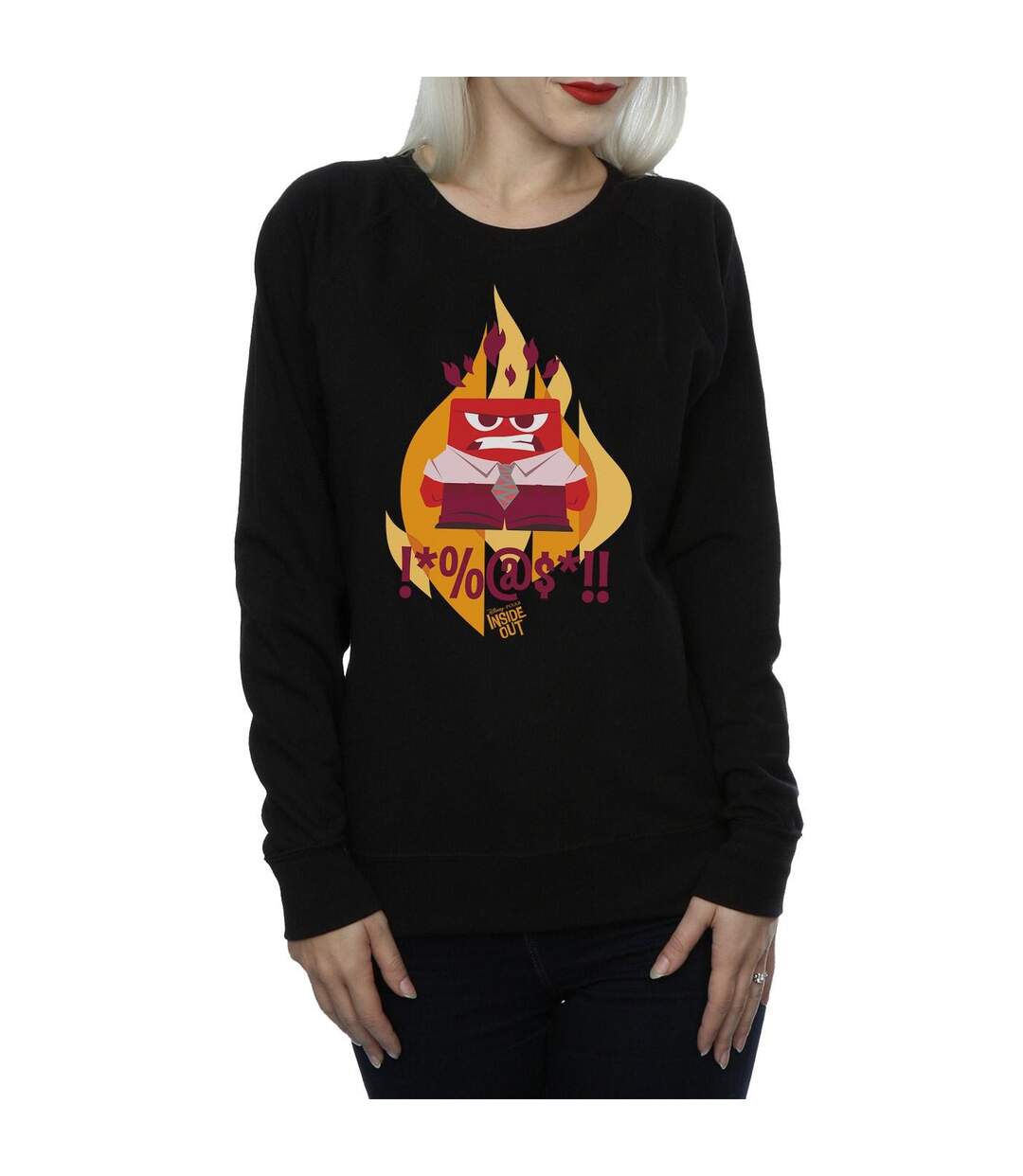 Disney Sweatshirt Inside Out Fired Up Femmes/Ladies (Noir) - UTBI9924-3