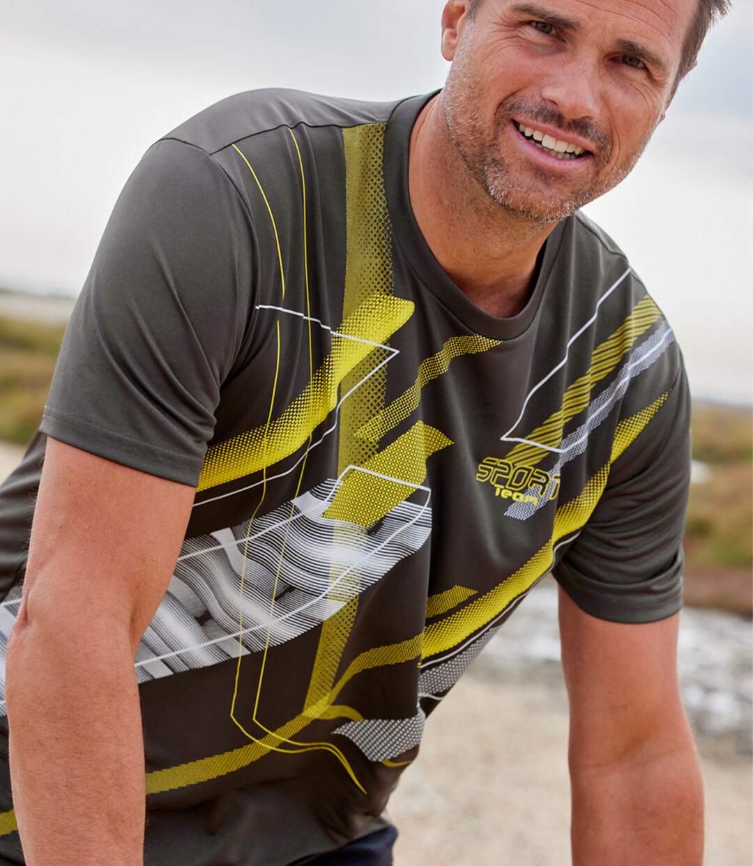 2er-Pack T-Shirts Graphic Lines für den Sport Atlas For Men