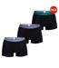Lot De 3  Boxers Motif/style Logo Homme Noir Bleu Vert Paul Smith-1