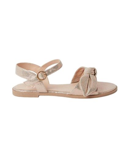 Womens/ladies freya bow sandals rose gold Dorothy Perkins