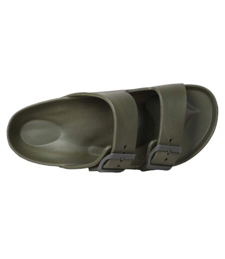 Claquettes shore femme vert kaki Animal