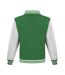 Blouson D'université Adulte Vert Kelly Blanc Awdis-2